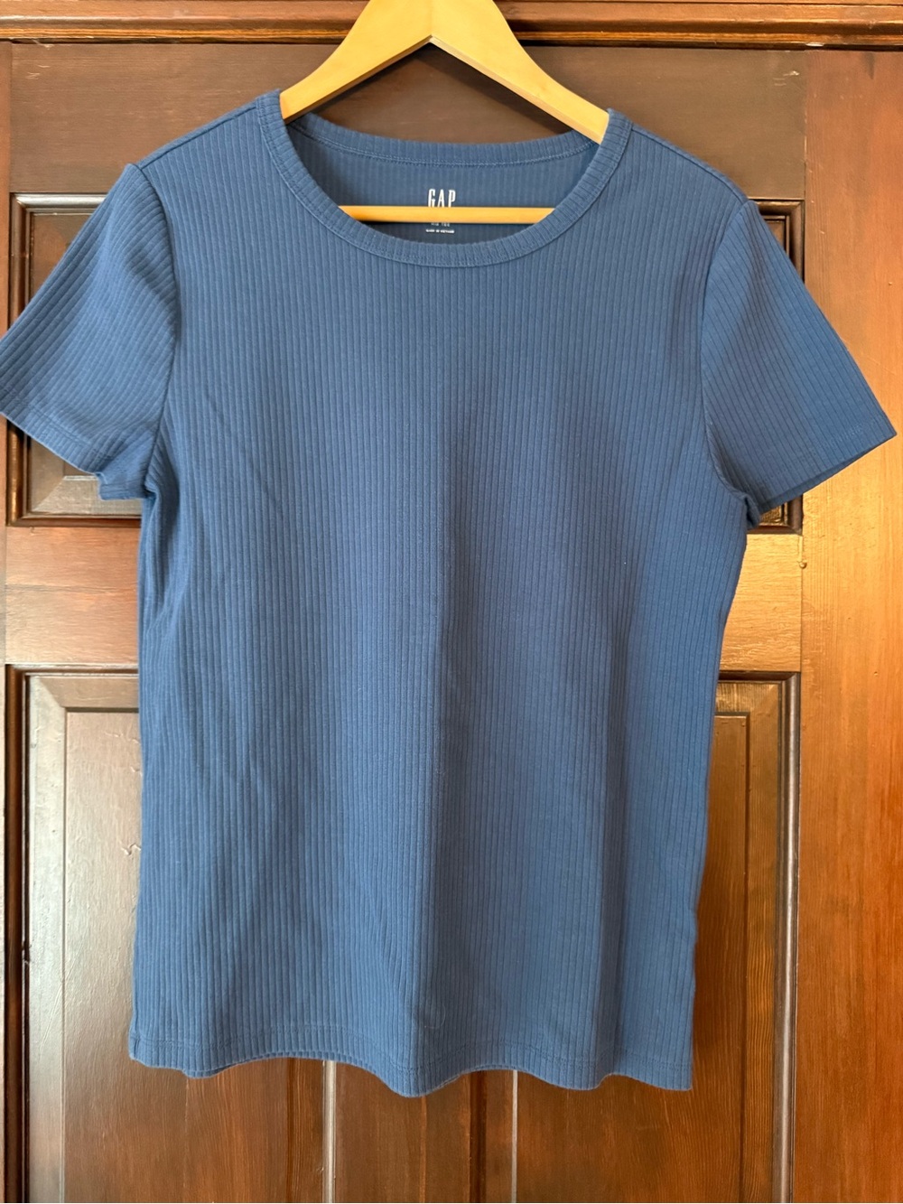 GAP Women’s Ribbed Short-Sleeve Tee — Navy Blue